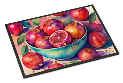 NEW Colorful Pomegranates Doormat Front Door Mat Indoor Outdoor Rugs for Entryway, Non Slip Washable Low Pile, 18H X 27W