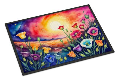 NEW Lisianthus in Color Doormat Front Door Mat Indoor Outdoor Rugs for Entryway, Non Slip Washable Low Pile, 18H X 27W