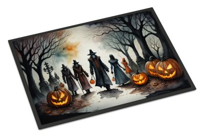 NEW Vampires Spooky Halloween Doormat Front Door Mat Indoor Outdoor Rugs for Entryway, Non Slip Washable Low Pile, 18H X 27W