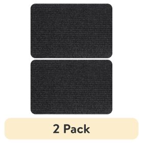 (2 pack) Tri-Rib Doormat, 20" x 30", Charcoal