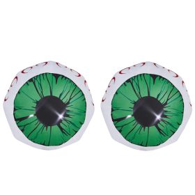 2PCS 3ft Green Eyed Ball ,2 White LED Lights Halloween Inflatable Decoration 12V (Option: 2Pcs)