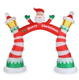 8.9 FT Lighted Christmas Inflatable Archway (Option: As picture)