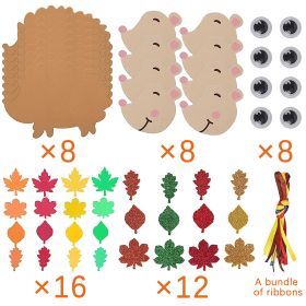 8 Pcs Fall Hedgehog Craft Kits (Option: W13732783)