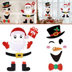Christmas Door Sticker Set (Option: 1Set)