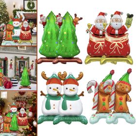 Christmas Standing Aluminum Foil Balloon (Option: 1Set)