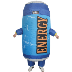 Inflatable Costumes For Adults Blow Up Drink Costume--Only Supports Self-pickup. (Color: Blue)