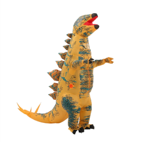 Inflatable Stegosaurus Costume Full Body Suit Air Blow Up Cosplay Party Dress-Only Supports Self-pickup. (Color: Yellow)